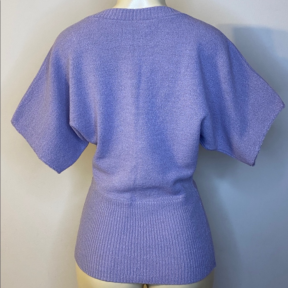 AGGI Lavender V-Neck Cashmere Sweater Top Size 36 - Picture 3 of 5
